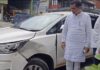बाल-बाल बचे गढ़वाल सांसद अनिल बलूनी, तोताघाटी में वाहन पर गिरा भारी पत्थर